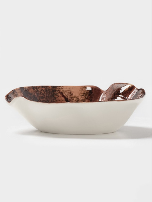 Салатник Magistro Wood, 350 мл, d=16.6 см, фарфор, коричневый