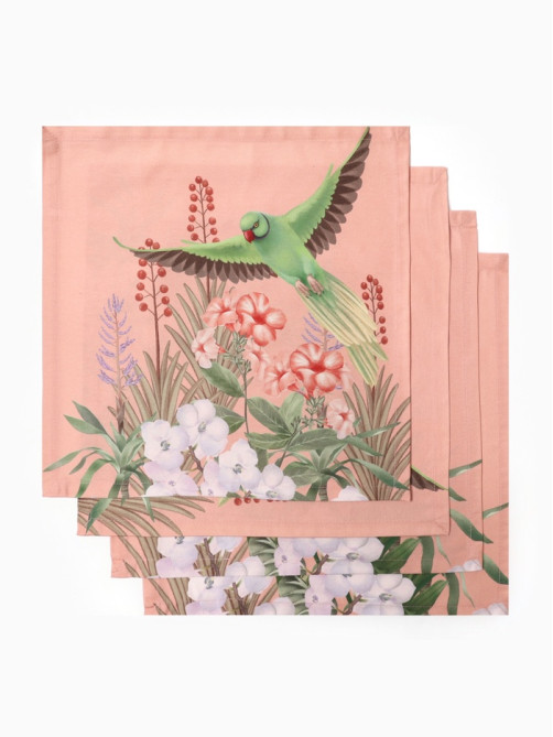 Набор салфеток «Этель» Tropical animals, 40×40 см - 4 шт., 100% хлопок, 190 г/м²