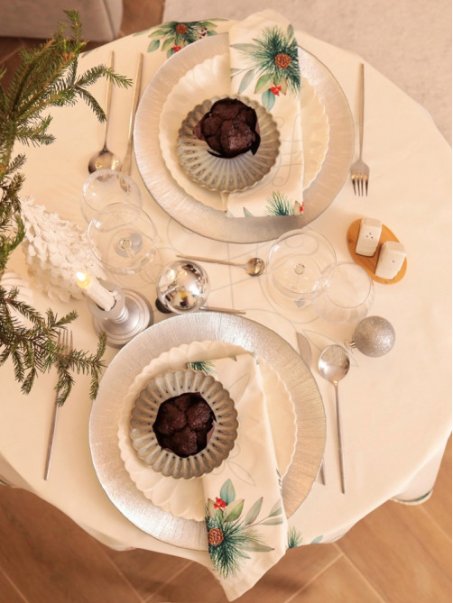 Набор салфеток сервировочных «Этель» New Years treat, 40×40 см - 4 шт., белые