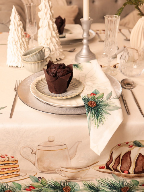 Набор салфеток сервировочных «Этель» New Years treat, 40×40 см - 4 шт., белые