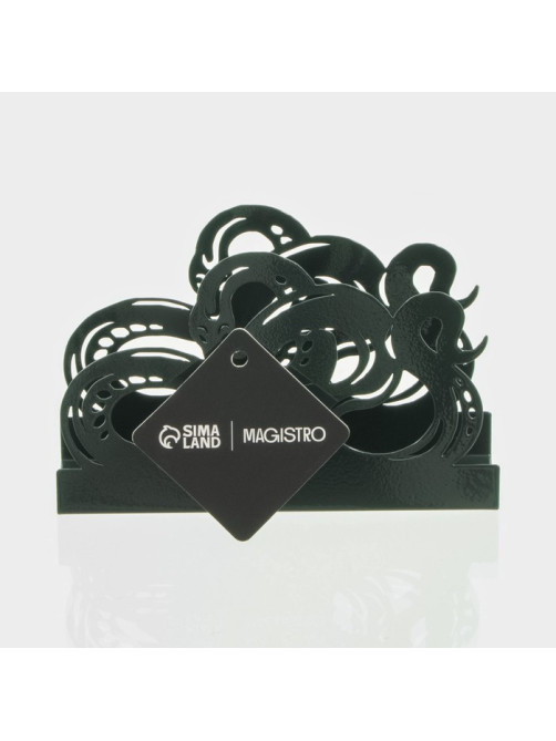 Салфетница Magistro «Змея», 14×4×9 см, зелёная