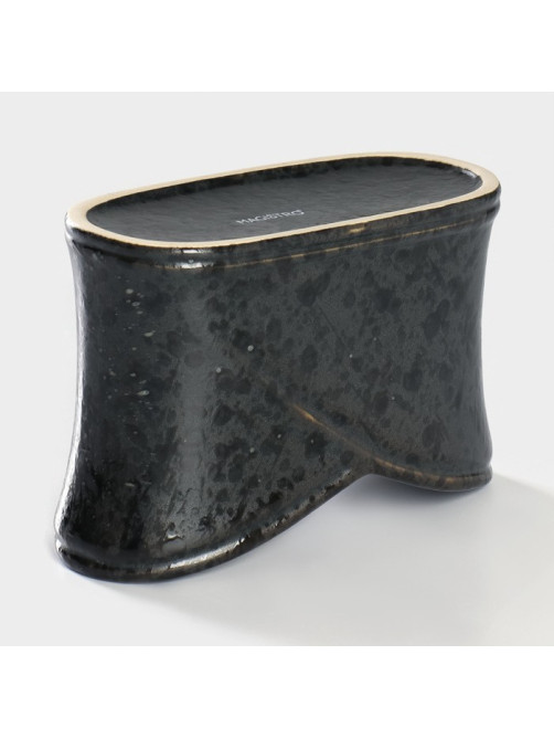 Салфетница Magistro «Ночной дождь», 12×5.7×8.2 см, фарфор, чёрная