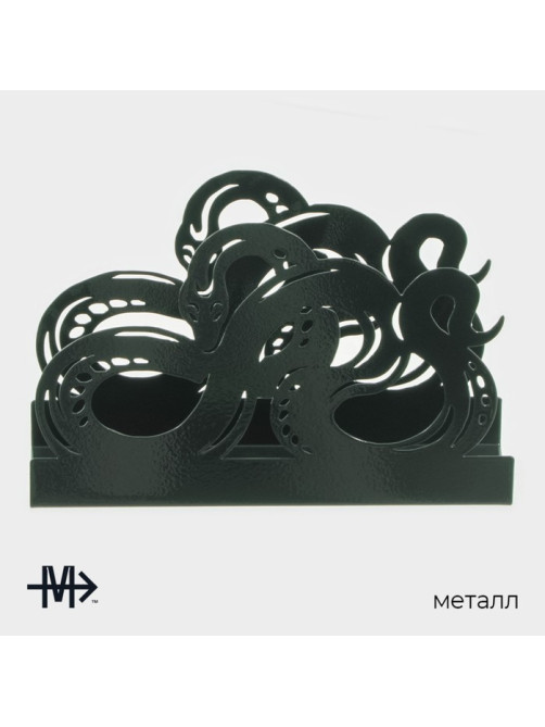 Салфетница Magistro «Змея», 14×4×9 см, зелёная