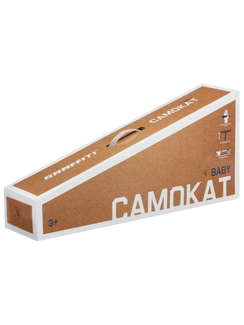 Самокат GRAFFITI Baby, колёса световые PU 120/70 мм, ABEC 7, розовый