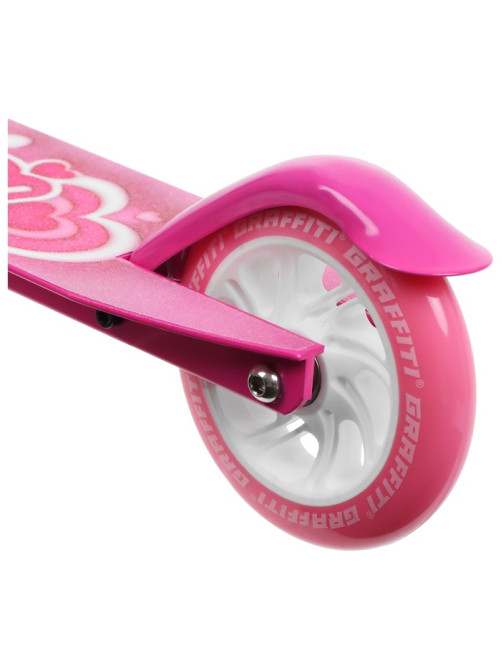Самокат городской GRAFFITI Comfort 120, складной, колёса PU 120 мм, ABEC 7 Carbon, розовый