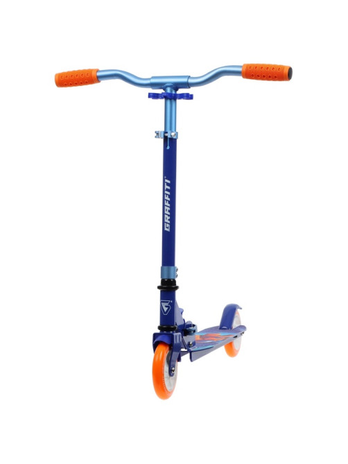 Самокат городской GRAFFITI Comfort 120, складной, колёса PU 120 мм, ABEC 7 Carbon, синий