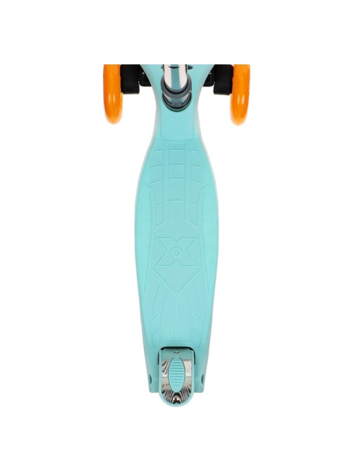 Самокат складной GRAFFITI Baby, колёса световые PU 120/70 мм, ABEC 7, бирюзовый