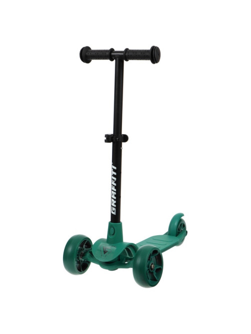 Самокат детский GRAFFITI Baby 24, колёса PU 120/100 мм, зелёный
