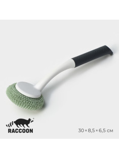 Щётка для мытья посуды с пластиковой губкой Raccoon Breeze, 30×6 см