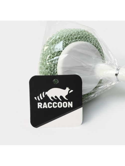 Щётка для мытья посуды с пластиковой губкой Raccoon Breeze, 30×6 см