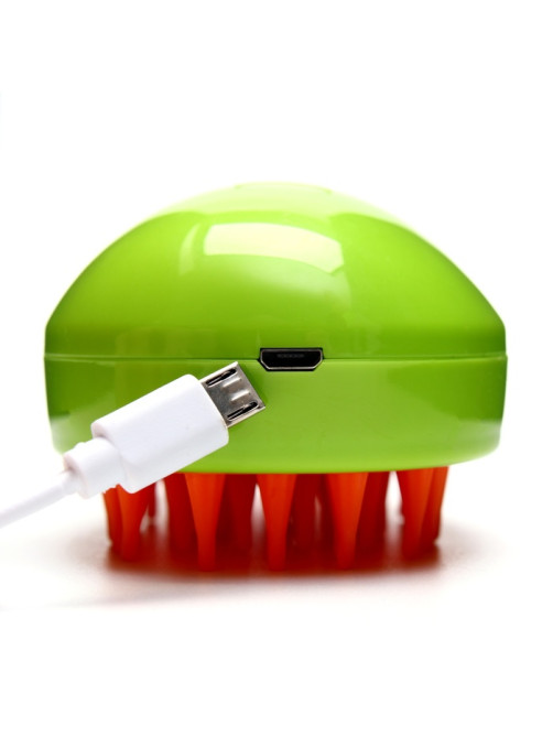 Паровая щетка-расчёска для животных, с USB-зарядкой, зелёная