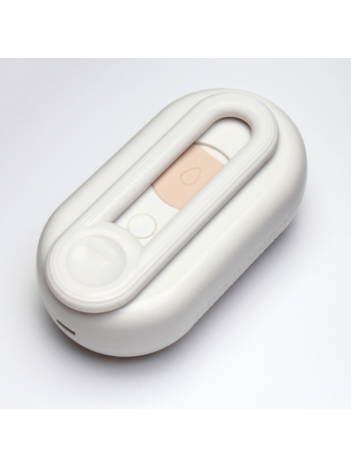 Паровая щетка-расчёска для животных, с USB-зарядкой и выдвижной ручкой, белая
