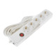 Сетевой фильтр Luazon Lighting, 5 розеток, 5 м, 2200 Вт, 3×0.75 мм2, 10 A, 220 В, c предохранителем, белый