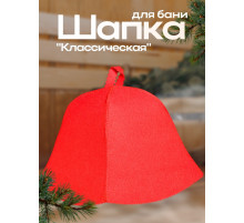 Шапка для бани и сауны «Классическая», полиэфир, красная, «Добропаровъ»