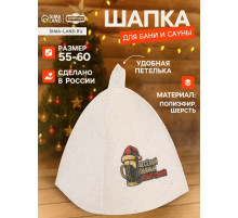 Шапка для бани и сауны «Весёлый, пьяный, новогодний!», полиэфир, шерсть, «Добропаровъ»