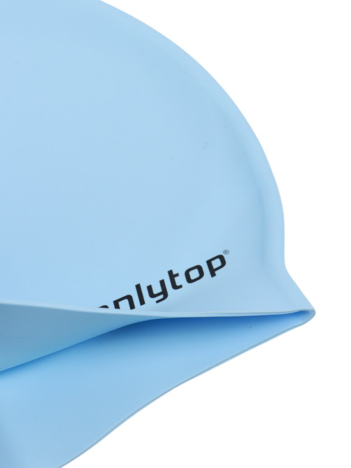 Шапочка для плавания взрослая ONLYTOP, силиконовая, 56 г, обхват 54-60 см, голубая