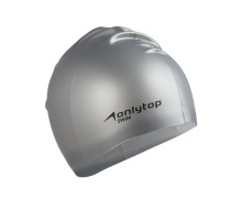 Шапочка для плавания взрослая ONLYTOP, силиконовая, 56 г, обхват 54-60 см, серая