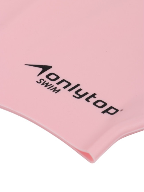 Шапочка для плавания взрослая ONLYTOP, силиконовая, 56 г, обхват 54-60 см, розовая