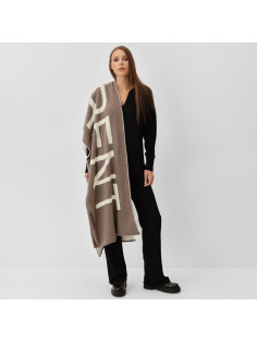 Шарф женский двусторонний MIST, коричневый, размер 47×226 см