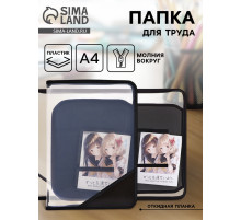 Папка для труда, А4, пластиковая, 23×32.5×2.5 см «Аниме снимок»