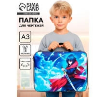 Папка с ручками, А3, текстильная, 47×35×2 см «Аниме»
