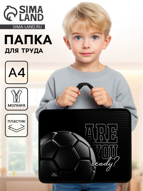 Папка для труда, А4, пластиковая, 33×26×7.5 см «Мяч»