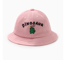 Панама для девочки MINAKU Dinosaur, розовая, размер 50 (1-3 года)