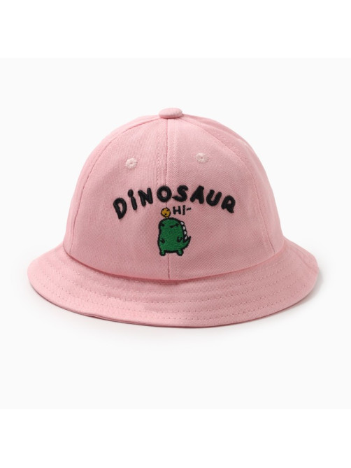 Панама для девочки MINAKU Dinosaur, розовая, размер 50 (1-3 года)