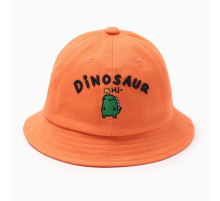 Панама для мальчика MINAKU: Dinosaur, размер 48, оранжевая
