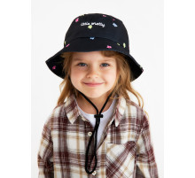 Панама для девочки KAFTAN: Little pretty, чёрная, размер 54 (3-5 лет)