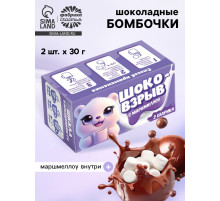 Шоколадные бомбочки с маршмеллоу «Шоко бомб: мишка», 2 шт.