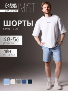 Шорты мужские MIST, размер 48, голубые