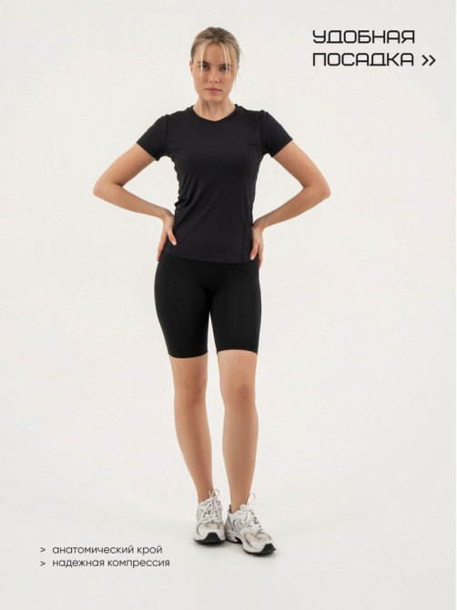 Велосипедки женские Resport, размер 48 (L), чёрные, базовые