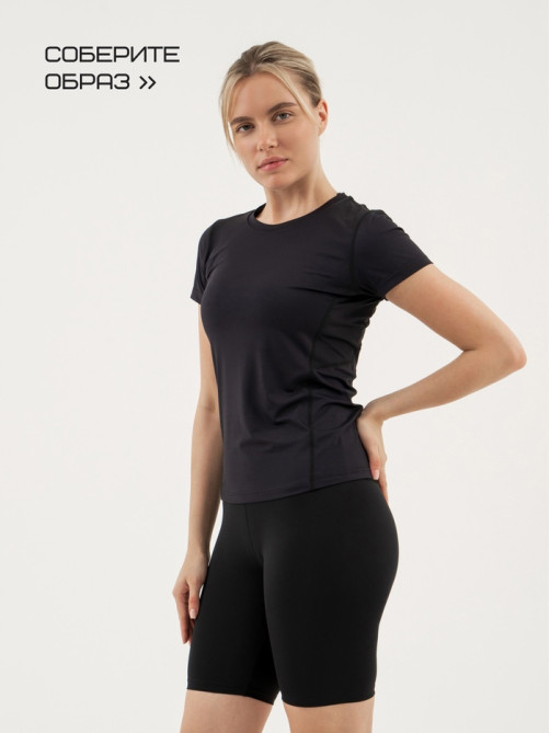 Велосипедки женские Resport, размер 46 (M), чёрные, базовые