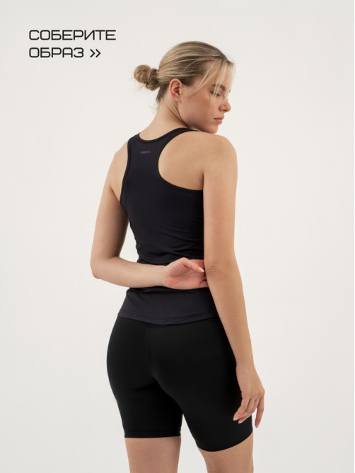 Велосипедки женские Resport, размер 44 (S), чёрные, базовые
