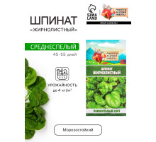 Семена шпинат «Жирнолистный», 3 г, «Рецепты дедушки Никиты»