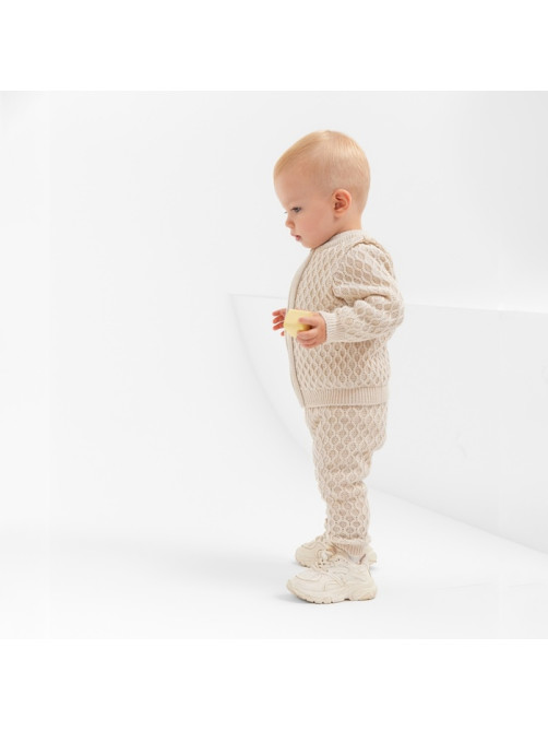 Брюки детские вязаные MINAKU: Knitwear collection, рост 86-92 см, бежевые