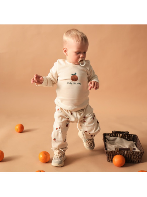 Штанишки «Крошка Я» Oranges, рост 68-74 см, молочные