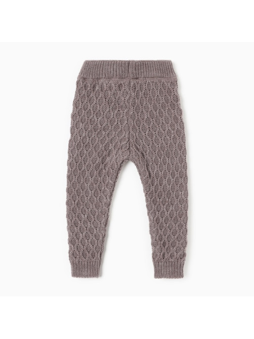 Брюки детские вязаные MINAKU: Knitwear collection, рост 80-86 см, кофейные