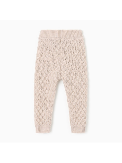 Брюки детские вязаные MINAKU: Knitwear collection, рост 86-92 см, бежевые