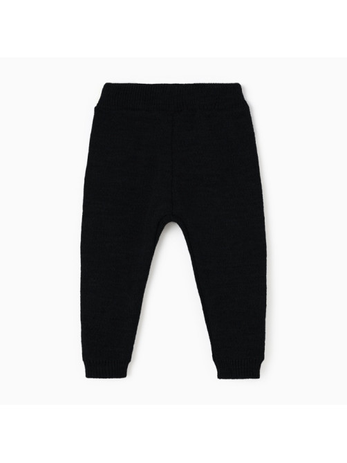 Брюки вязаные детские MINAKU: Knitwear collection, рост 80-86 см, чёрные