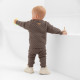 Брюки детские вязаные MINAKU: Knitwear collection, рост 68-74 см, кофейные
