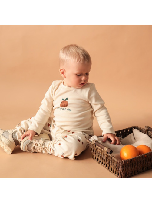 Штанишки «Крошка Я» Oranges, рост 62-68 см, молочные