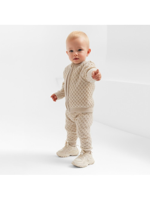 Брюки детские вязаные MINAKU: Knitwear collection, рост 68-74 см, бежевые