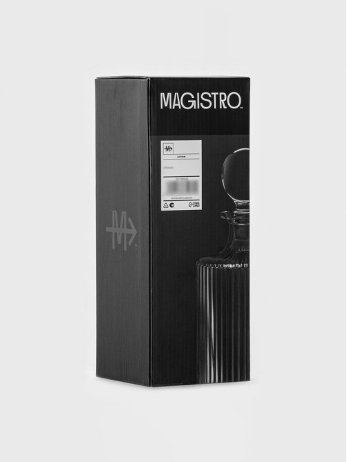 Штоф Magistro «Плуто», 800 мл, 9.97×9.97×27.5 см, стекло, прозрачный