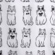 Штора для ванны Доляна Cats, 180×180 см, полиэстер, белая