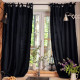 Шторы для кухни с завязками «Этель» Linen collection, 145×180 см - 2 шт., 100% лён, 170 г/м²