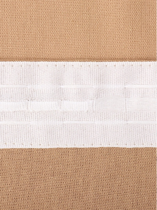 Шторы для кухни «Этель» ECO, 136×180 см - 2 шт., подхваты - 2 шт., 190 г/м², бежевые