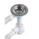 Сифон для мойки ZEIN, 3 1/2’’*40 мм, круглый перелив, с гофротрубой 40/50 мм
