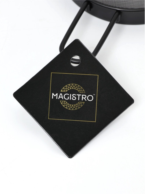 Сито с ручкой Magistro, набор 3 шт., d=8;9;10 см, нержавеющая сталь, чёрные